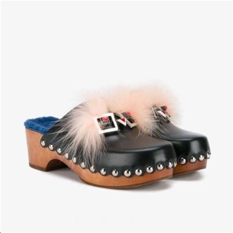 fendi square eye clogs|Women's Fendi Clogs .